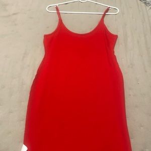 Plain red tshirt dress